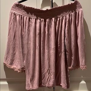 Over-the- shoulder top